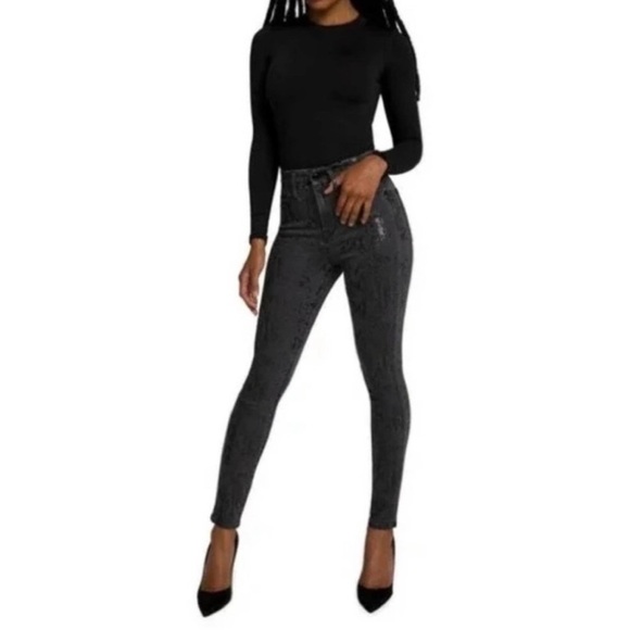 Good American Denim - Good American Snake Foil Skinny Jeans